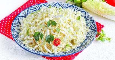 Салат Лебединый пух с пекинской капустой