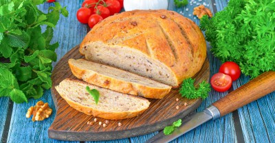 Домашний гречишный хлеб в духовке с орехами