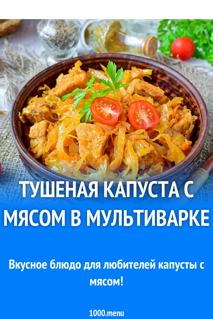 Тушеная капуста с мясом в мультиварке Редмонд — рецепт с фото пошагово