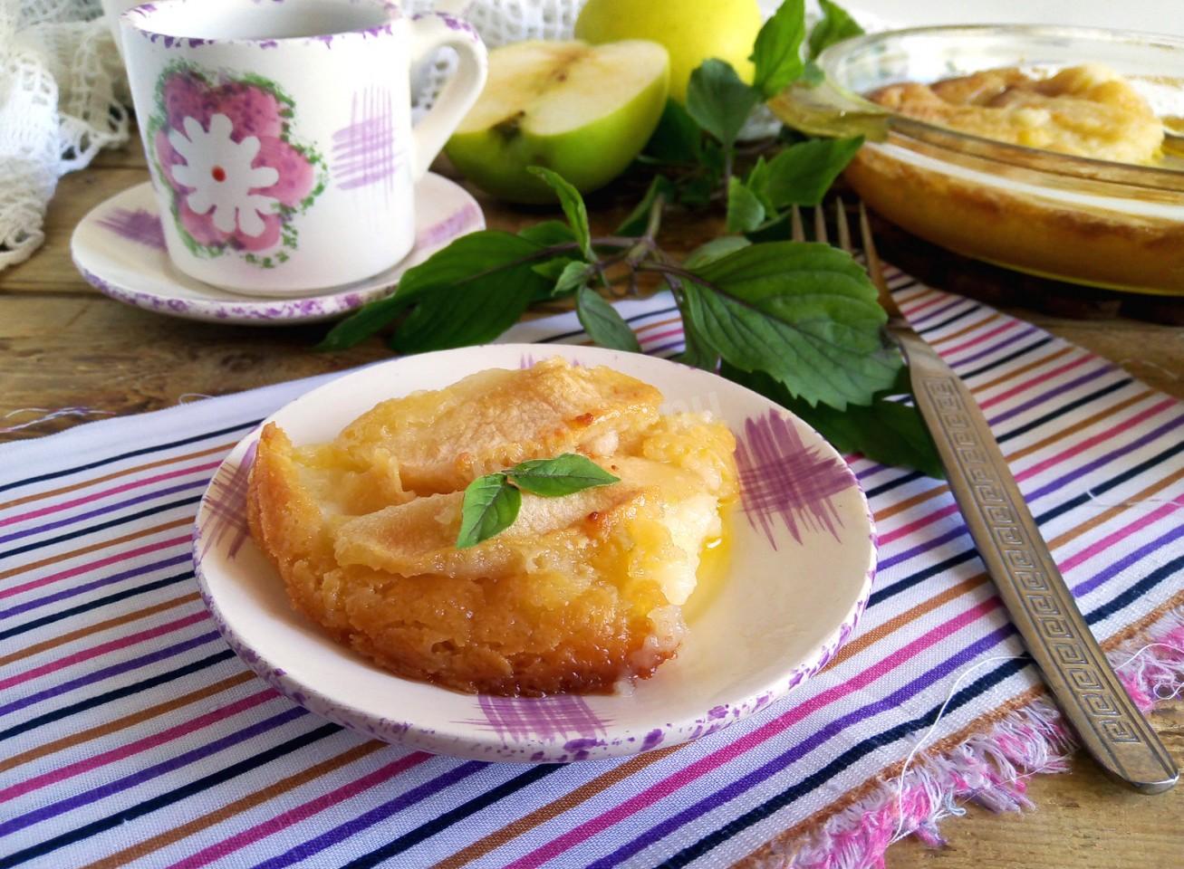 яблочный пирог в духовке на сметане и сливочном масле
