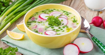 Окрошка на молоке