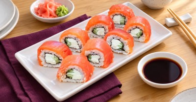 Роллы с красной рыбой и огурцом в домашних условиях