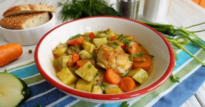 Курица с кабачками в мультиварке
