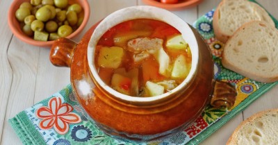 Суп в горшочках в духовке