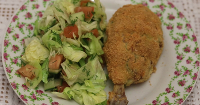 Куриные голени фаршированные картофельным пюре в панировке