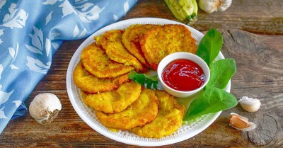 Кабачковые оладьи без муки