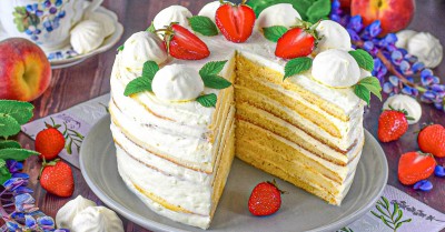 Торт Молочная девочка с кремом чиз