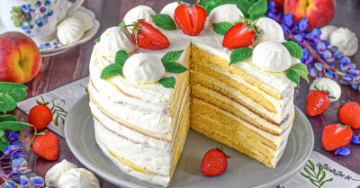 Торт Молочная девочка с кремом чиз