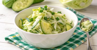 Салат из свежей капусты с майонезом