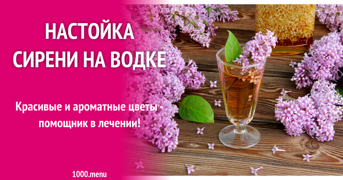 Настойка сирени на водке рецепт с фото пошагово - 1000.menu