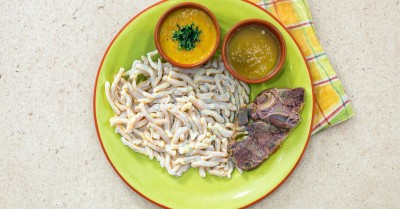 Чеченские галушки с мясом