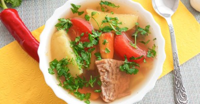 Классическая шурпа из говядины густой суп с овощами