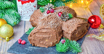 Шоколадный торт Рождественское полено