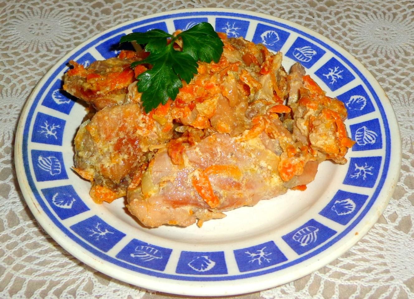 Тушеная курица