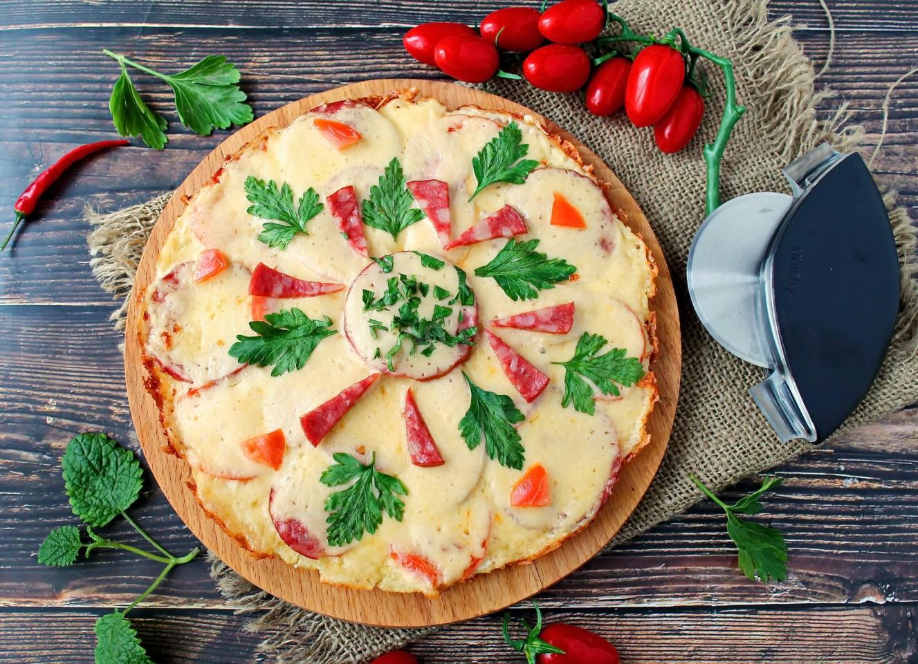 пицца из кабачков в духовке с помидорами и сыром колбасой рецепты фото 117