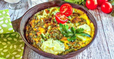 Простая запеканка из кабачков с яйцом в духовке