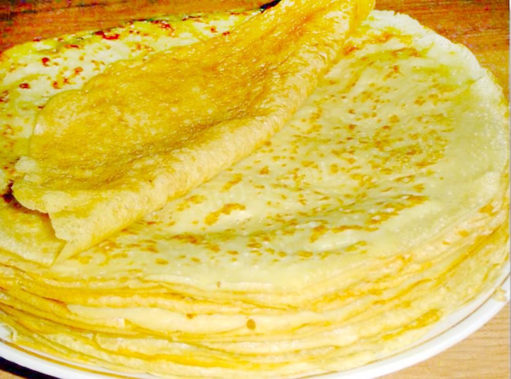 Ажурные тонкие блины на молоке и кефире рецепт с фото