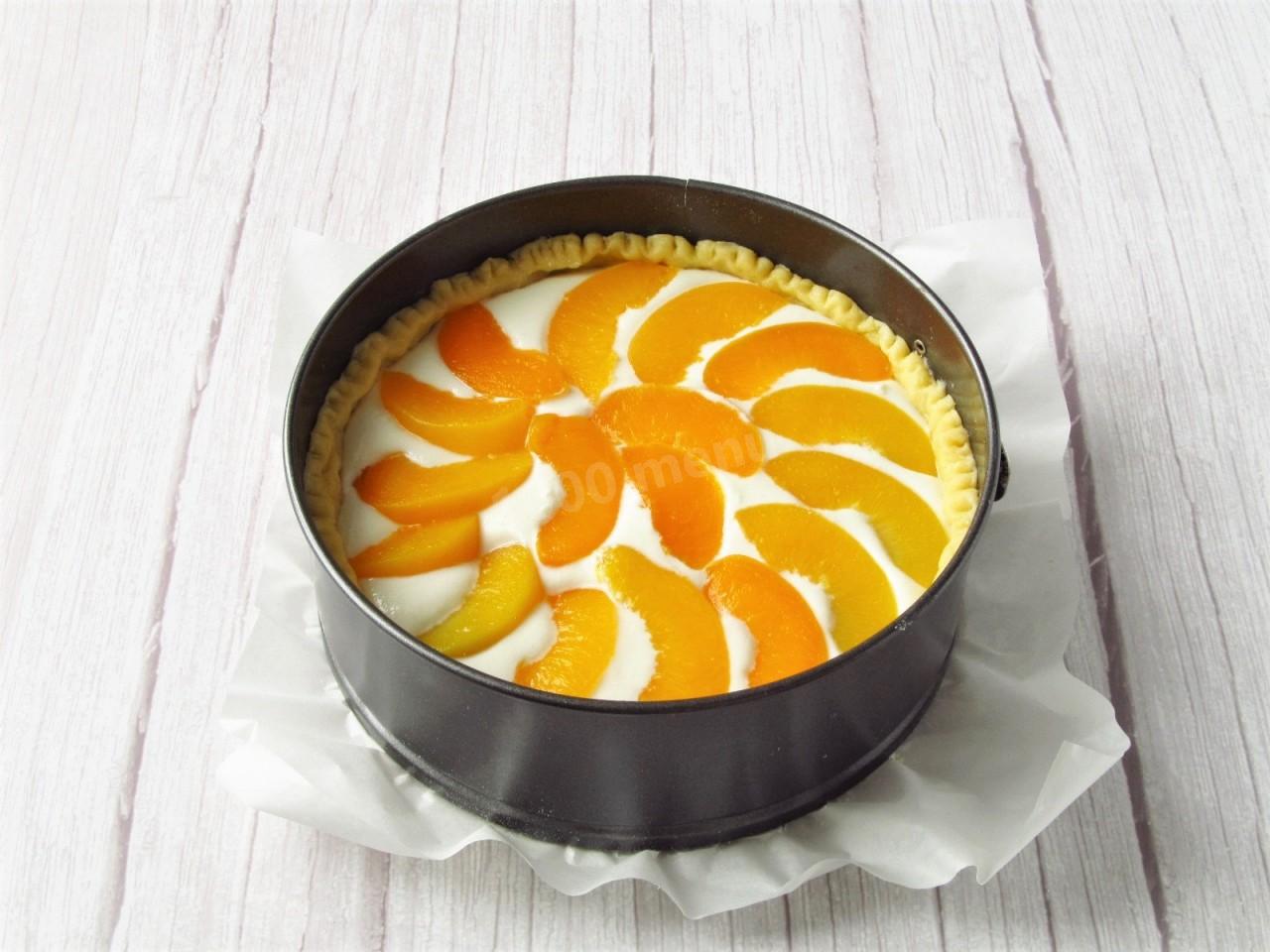 Десерт дня: творожно-фруктовый пирог Персики в решете - рецепт, состав, фото