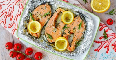 Кижуч стейки в духовке в фольге