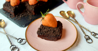 Десерт Грядка с морковкой