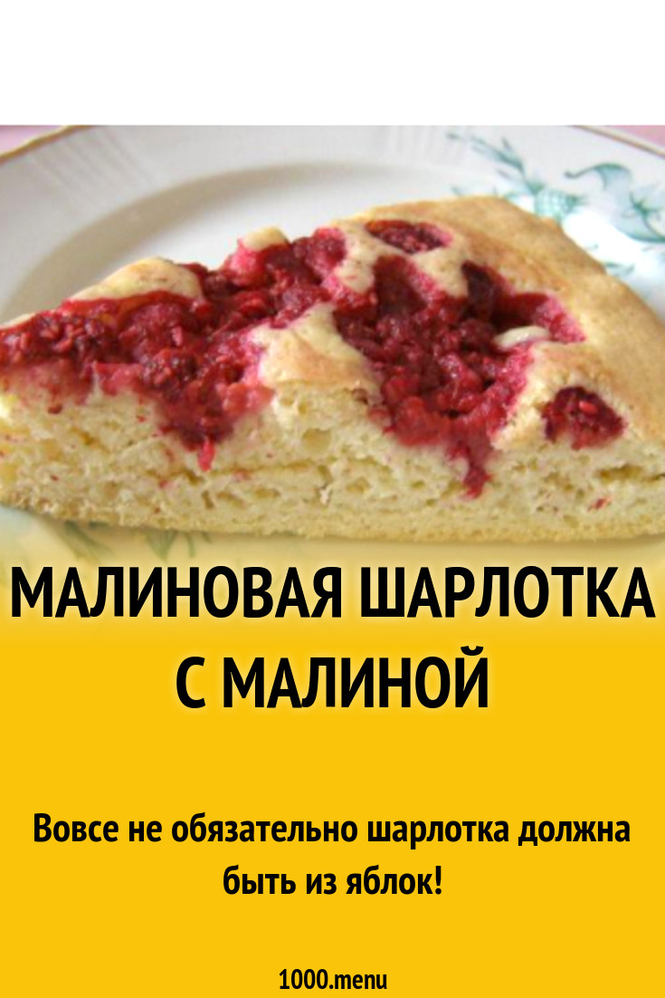 Малиновая простая шарлотка на трех яйцах рецепт с фото пошагово - 1000.menu