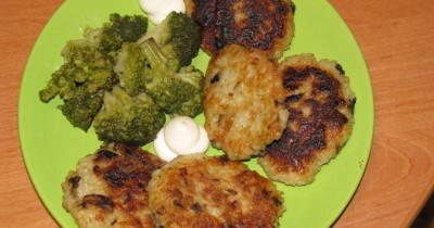 Котлеты из шампиньонов с бульонным кубиком