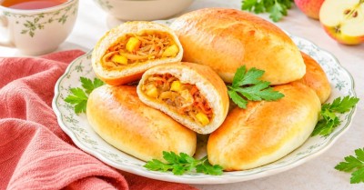 Пирожки с капустой и яблоками