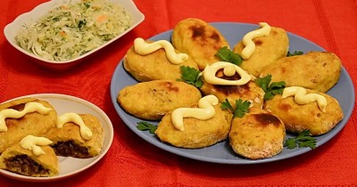 Зразы из картошки запеченные с мясным фаршем