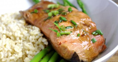 Горбуша на пару с рисом