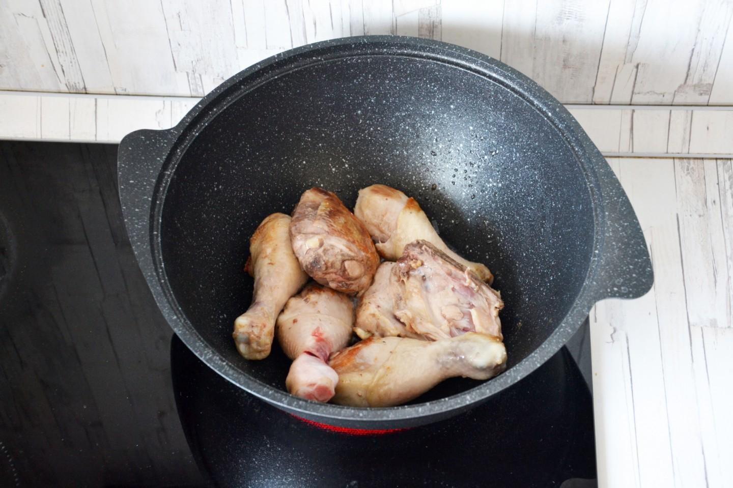 Курица с картошкой в казане на плите рецепт с фото пошагово