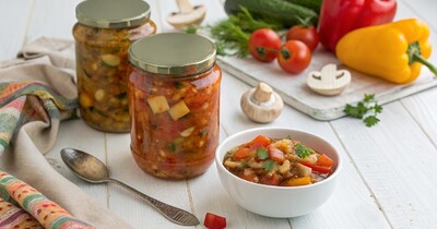 Лечо с грибами и укропом на зиму