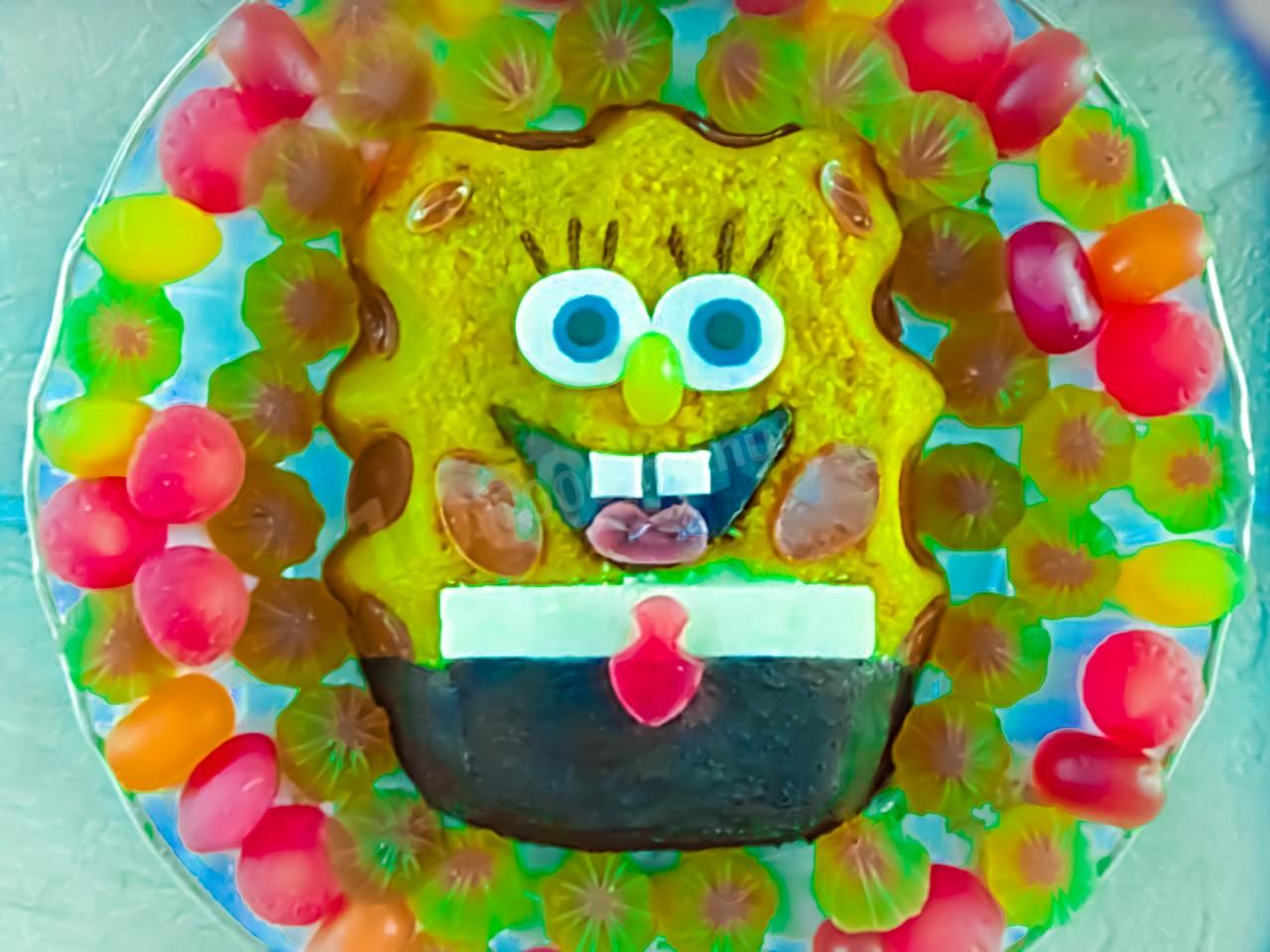 Спанч боб рецепт. Торт Спанч Боб. Торт губка Боб из крема. Торт Спанч Боб фото. Торт губка Боб на день рождения.
