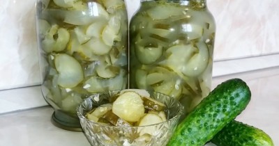 Салат из огурцов лука чеснока на зиму без стерилизации