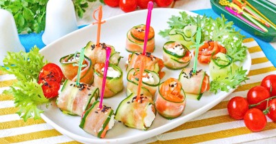 Форель с огурцом