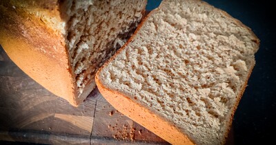 Хлеб из цельнозерновой муки в хлебопечке