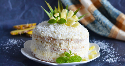 Торт Пина Колада  с кокосом и ананасом