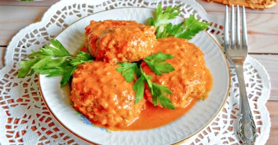 Очень ленивые голубцы с капустой рисом на сковороде