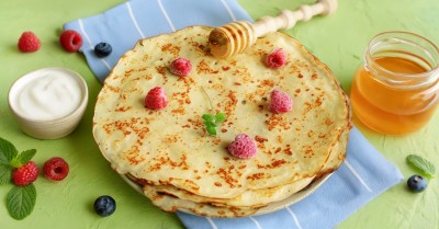 Блины без яиц на молоке тонкие