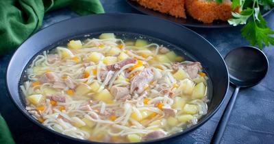 Рецепт суп с лапшой и курицей рецепт с фото пошагово