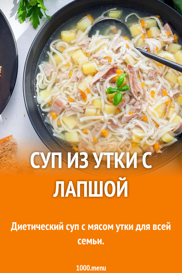 Суп из утки с лапшой рецепт фото пошагово и видео - 1000.menu
