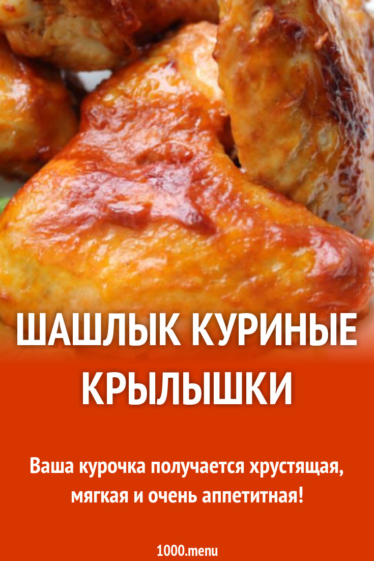 Шашлык из куриных крылышек рецепт с фото пошагово - 1000.menu