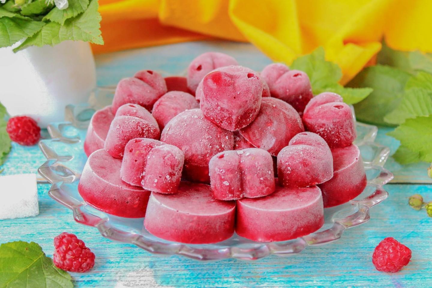 Малина замороженная с сахаром на зиму