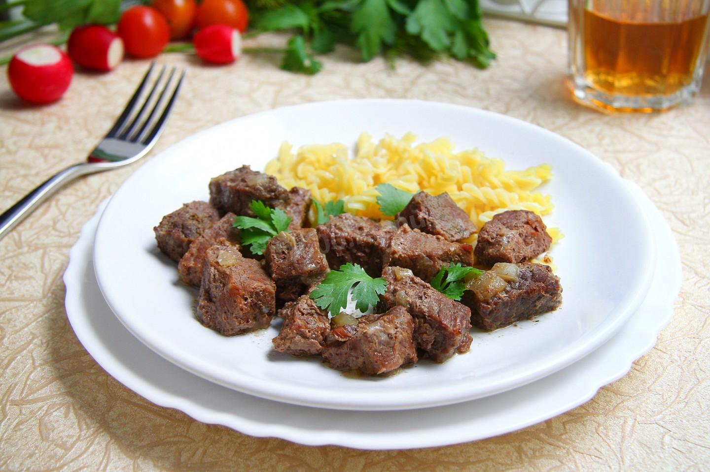 Мясо тушеное с рецепт с фото пошагово