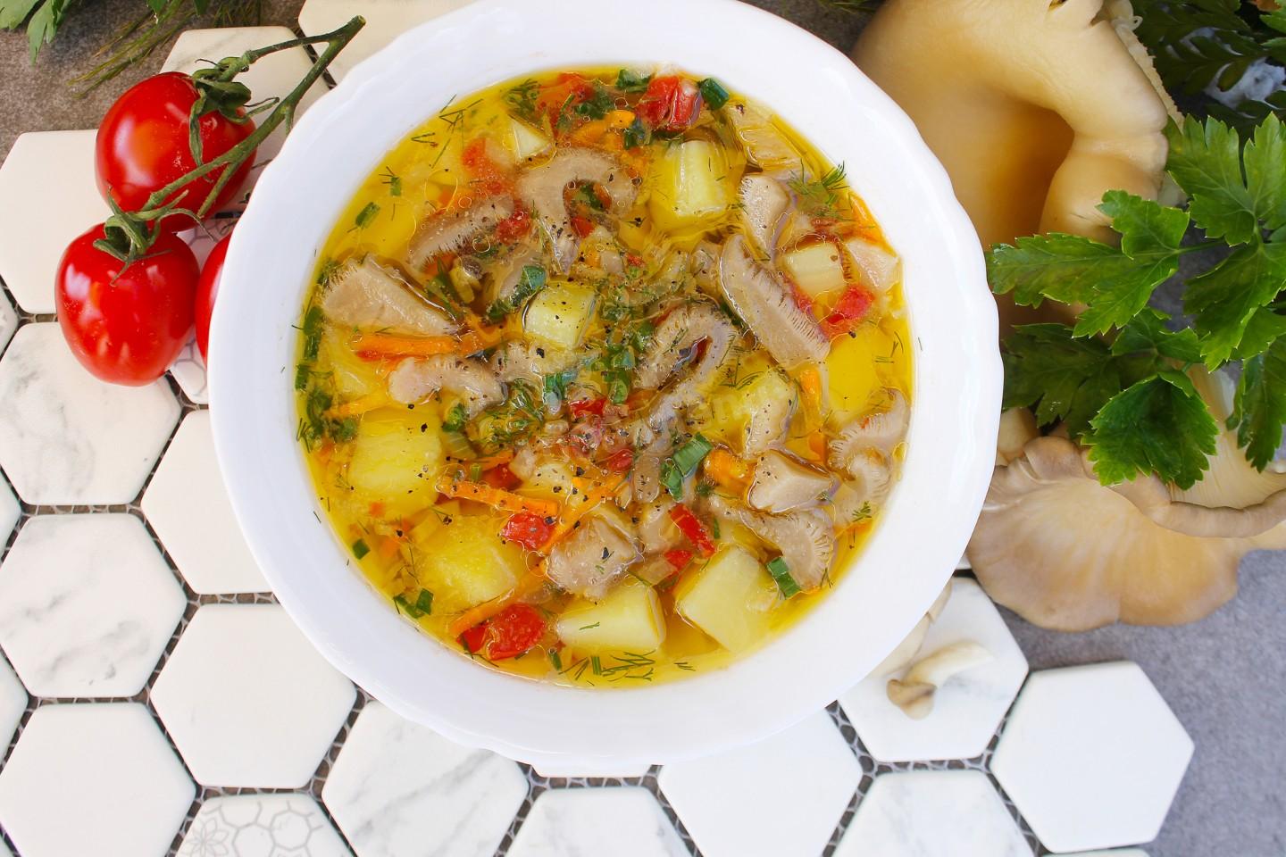 Грибной суп из вешенок рецепт с фото пошагово
