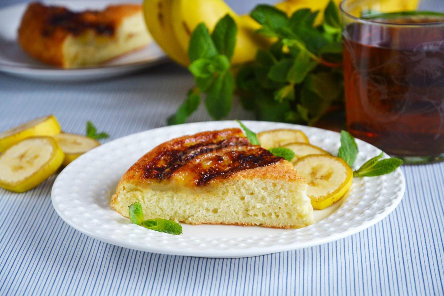 Пирог с бананами в духовке простой рецепт с фото