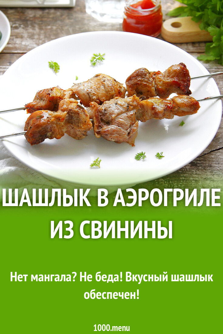 Шашлык в аэрогриле из свинины рецепт с фото пошагово - 1000.menu