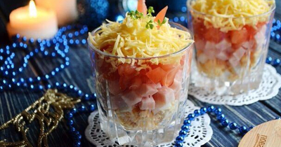 Салат в стакане
