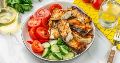 Шашлык из рыбы на мангале