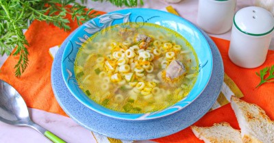 Куриный суп с макаронами