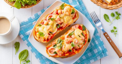 Мини пицца на батоне в духовке